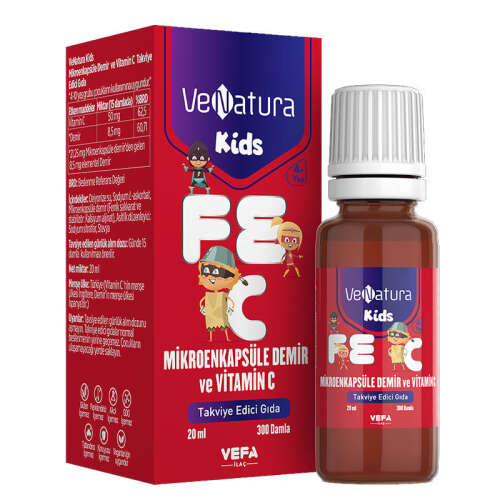 VeNatura Kids Mikroenkapsüle Demir ve Vitamin C Takviye Edici Gıda 20 ml - VeNatura