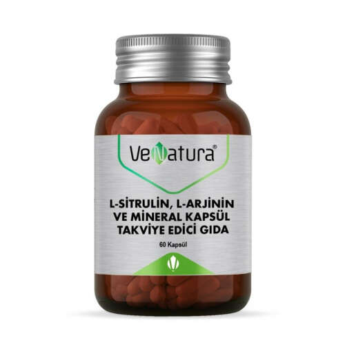 VeNatura L-Sitrulin, L-Arjinin ve Mineral 60 Kapsül - VeNatura