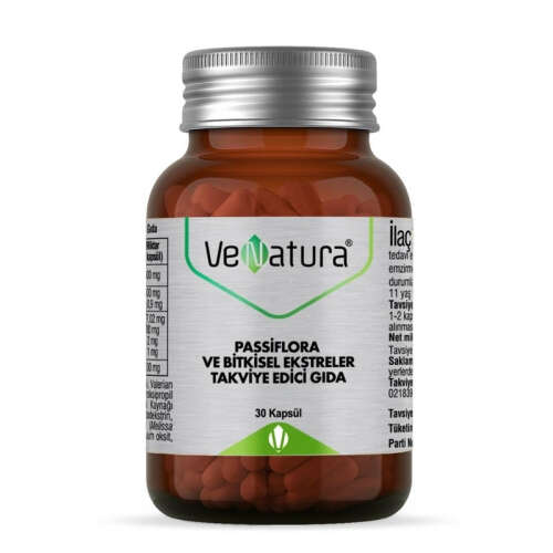 VeNatura Passiflora ve Bitkisel Ekstreler 30 Kapsül - 1