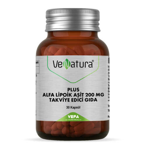 Venatura Plus Alfa Lipoik Asit 200 mg Takviye Edici Gıda 30 Kapsül - VeNatura