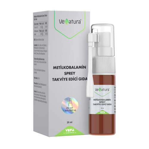 VeNatura Vitamin B12 Metilkobalamin Sprey Takviye Edici Gıda 20 ml - VeNatura