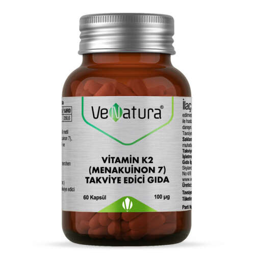 VeNatura Vitamin K2 (Menakuinon 7) Takviye Edici Gıda 60 Kapsül - VeNatura