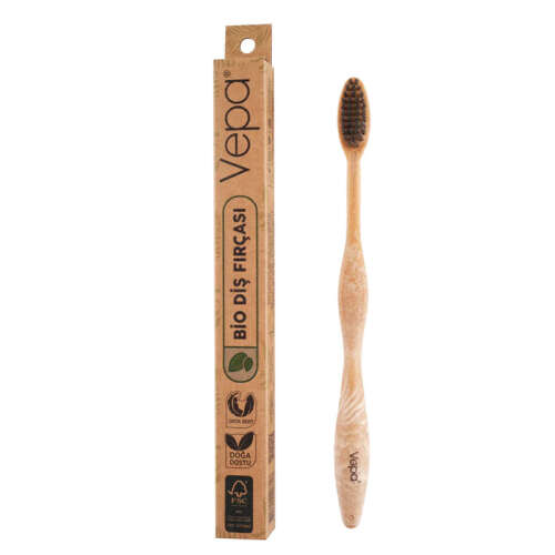 Vepa Bio Elite Ahşap Yetişkin Diş Fırçası Kraft Kutu Ambalaj - Vepa