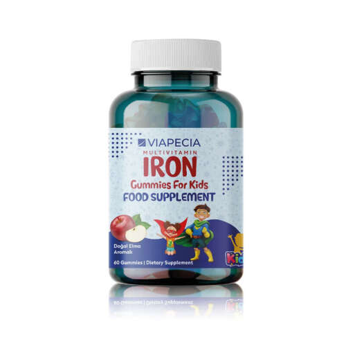 Viapecia Kids Multivitamin + Demir Gummies Takviye Edici Gıda 60 Adet - Viapecia