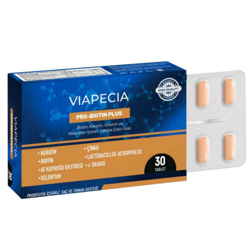 Viapecia Pro-Biotin Plus Takviye Edici Gıda 30 Tablet - 1