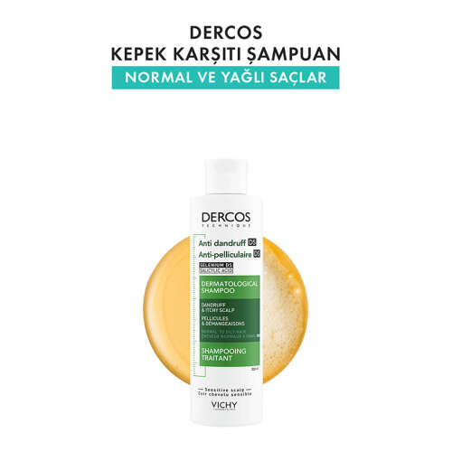 Vichy Dercos Anti Dandruff Kepek Karşıtı Şampuan 200 ml - Normal ve Yağlı Saçlar - Vichy