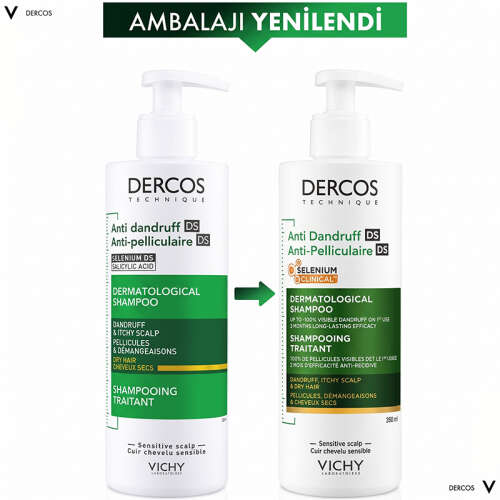 Vichy Dercos Anti Dandruff Kepek Karşıtı Şampuan 390 ml - Kuru Saçlar - 3