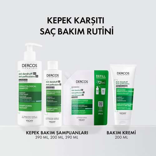 Vichy Dercos Anti Dandruff Kepek Karşıtı Şampuan 390 ml - Normal ve Yağlı Saçlar - 7