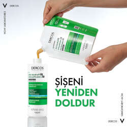 Vichy Dercos Anti Dandruff Kepek Karşıtı Şampuan 390 ml - Normal ve Yağlı Saçlar - Refill - 5