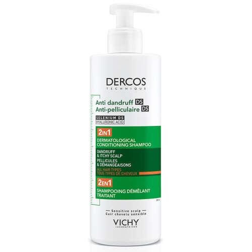 Vichy Dercos Dercos 2’si 1 Arada Kepek Karşıtı ve Nemlendirici Şampuan 390 ml - Vichy