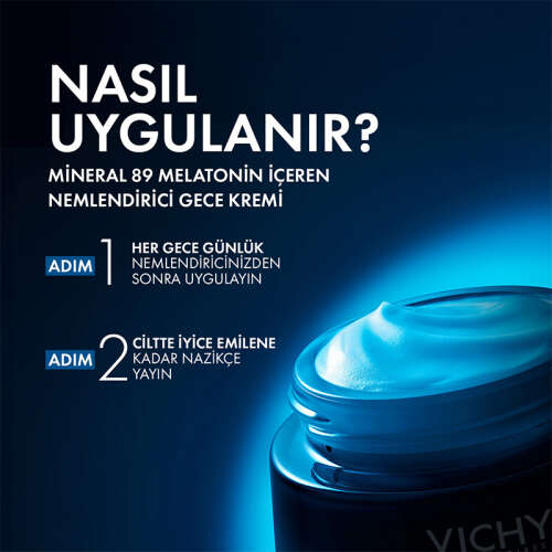 Vichy Mineral 89 Moisture Melatonin İçeren Nemlendirici Gece Kremi 50 ml - 4