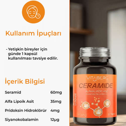 Vitaberg Ceramide Takviye Edici Gıda 30 Kapsül - 3