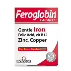Vitabiotics Feroglobin Iron Takviye Edici Gıda 30 Kapsül - 1