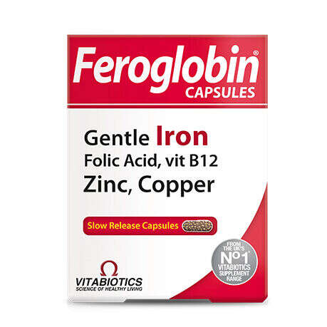 Vitabiotics Feroglobin Iron Takviye Edici Gıda 30 Kapsül - Vitabiotics