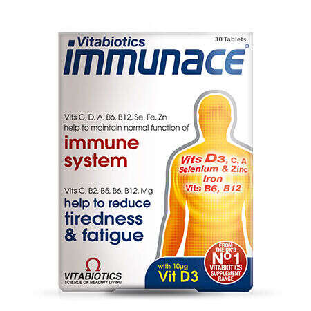 Vitabiotics İmmunace İmmune System 30 Tablets - Vitabiotics