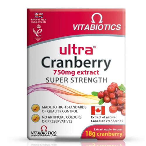 Vitabiotics Ultra Cranberry 750 mg Extract 30 Tablet - Vitabiotics