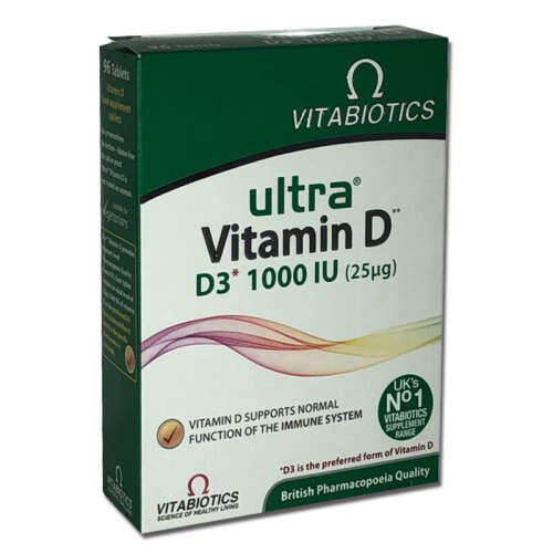 Vitabiotics Ultra Vitamin D D3 1000 IU 96 Tablets - Vitabiotics