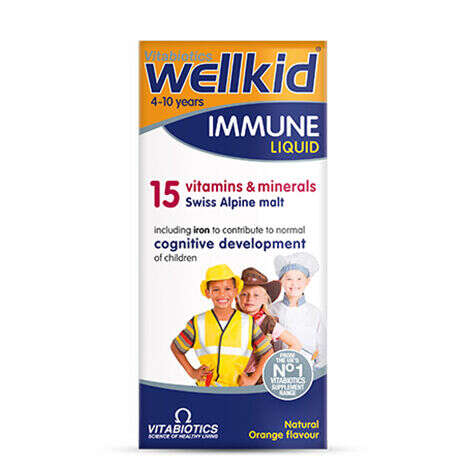 Vitabiotics Wellkid Immune Liquid Sıvı Takviye 150 ml | 4-10 Yaş - Vitabiotics