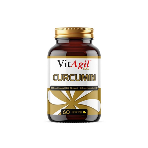 Vitagil Gold Curcumin ve Koenzim Q10 İçeren Takviye Edici Gıda 60 Jel Kapsül - 1