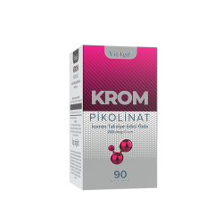 VitAgil Krom Pikolinat İçeren Takviye Edici Gıda 90 Bitkisel Kapsül - 1