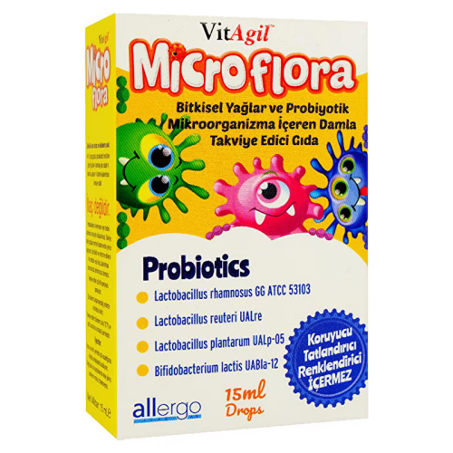 VitAgil Microflora Probiyotik Damla İçeren Takviye Edici Gıda15 ml - 1