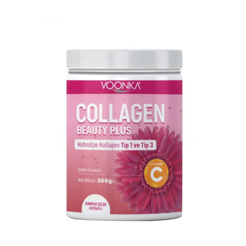Voonka Collagen Beauty Plus Karpuz Çilek Aromalı Takviye Edici Gıda 300gr - 1
