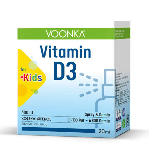 Voonka Kids Vitamin D3 400 IU Sprey Damla 20 ml - Voonka