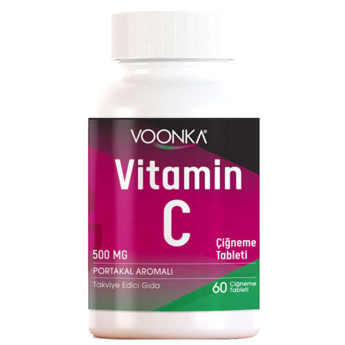 Voonka Vitamin C Portakal Aromalı 60 Çiğneme Tableti - Voonka