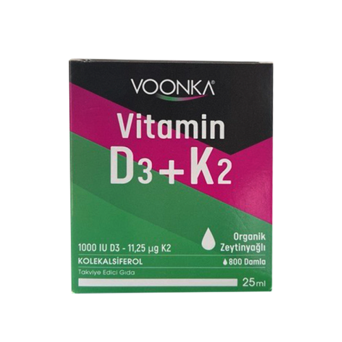 Voonka Vitamin D3+ K2 Takviye Edici Gıda 25 ml - Voonka