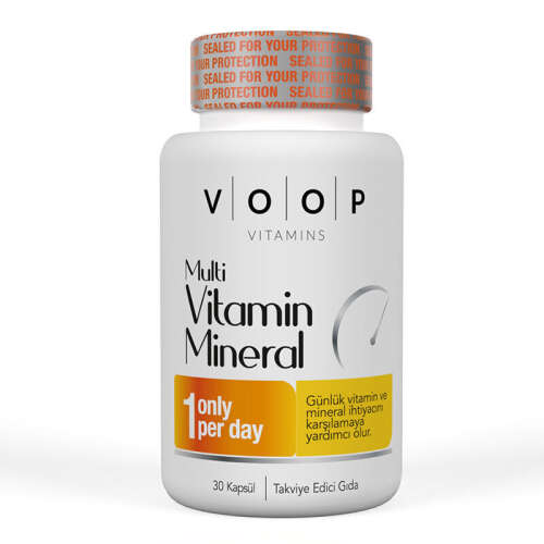 Voop Multivitamin ve Multimineral İçeren Takviye Edici Gıda 30 Kapsül - 1