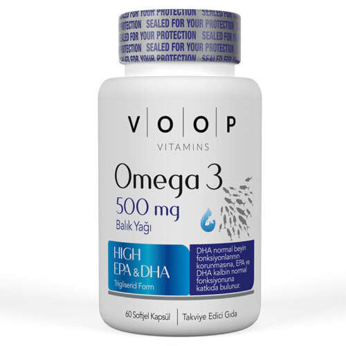 Voop Omega-3 500 mg Takviye Edici Gıda 60 Kapsül - 1