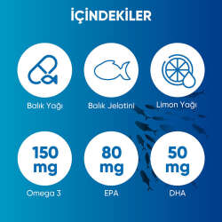 Voop Omega-3 500 mg Takviye Edici Gıda 60 Kapsül - 5