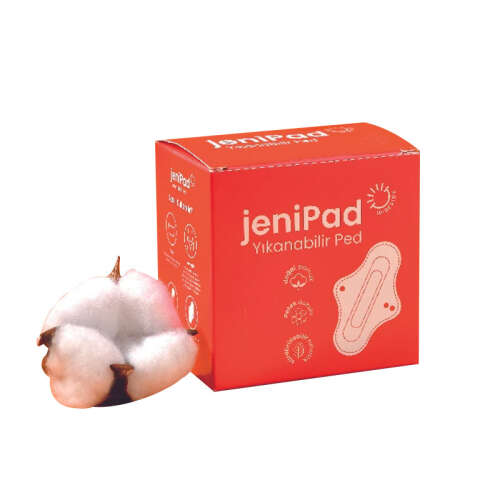 W Beside Jenipad Yıkanabilir Kadın Pedi Pamuklu Sızdırmaz Normal Ultra Emici Beyaz 3 Adet - W Beside