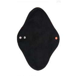 W Beside Jenipad Yıkanabilir Kadın Pedi Pamuklu Sızdırmaz Normal Ultra Emici Siyah 3 Adet - 1