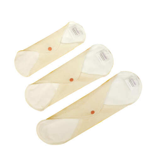 W-Beside JeniPad Pamuk Yıkanabilir Sızdırmaz Kadın Pedi Beyaz Mıx 3 Adet ( Günlük, Normal, Gece ) - W Beside