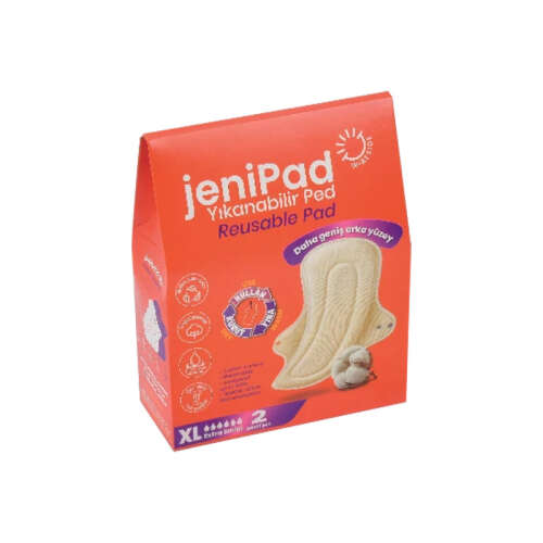 W - Beside Yıkanabilir Kadın Pedi Ultra Emici Sızdırmaz XL Beyaz 2 Adet - 1