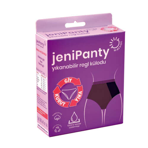 W - Beside Yıkanabilir Ultra Emici Pamuklu Siyah Külod - M - W Beside