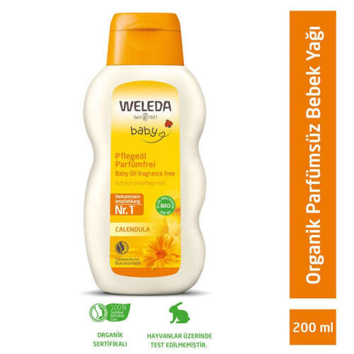 Weleda Calendula Organik Parfümsüz Bebek Yağı 200 ml - Weleda