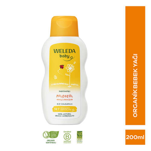 Weleda Calendula Organik Parfümsüz Bebek Yağı 200 ml - 2