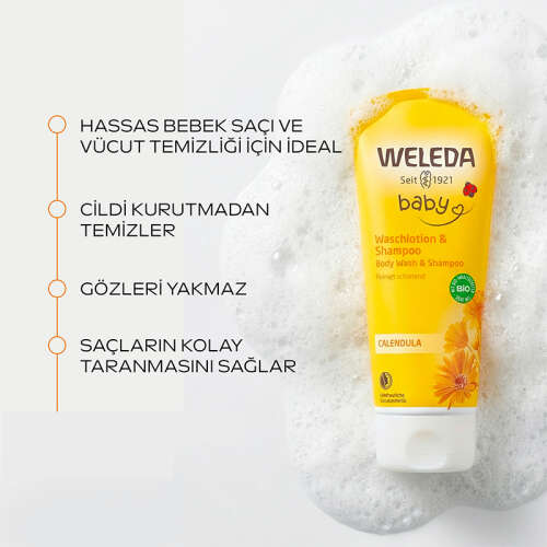 Weleda Calendula Organik Saç ve Vücut Şampuanı 200 ml - 2