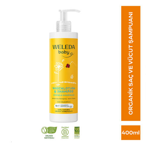 Weleda Calendula Organik Saç ve Vücut Şampuanı 400ml - Weleda