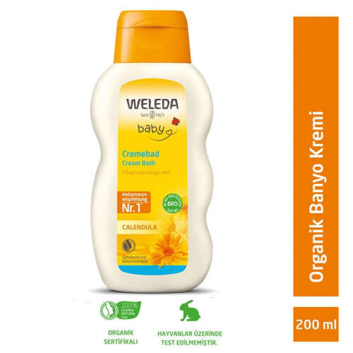Weleda Calendula Organik Temizleyici ve Nemlendirici Banyo Kremi 200 ml - Weleda