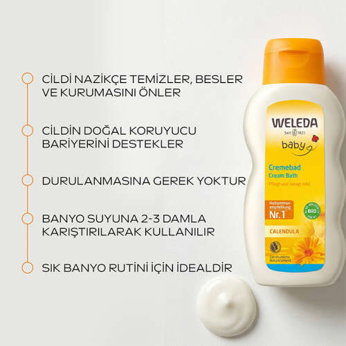Weleda Calendula Organik Temizleyici ve Nemlendirici Banyo Kremi 200 ml - 4