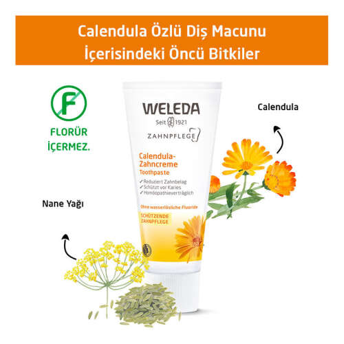 Weleda Calendula Özlü Organik Diş Macunu 75ml - 4