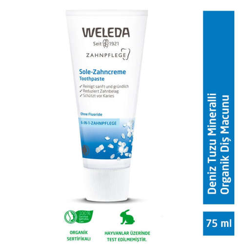 Weleda Deniz Tuzu Mineralli Organik Diş Macunu 75ml - Weleda