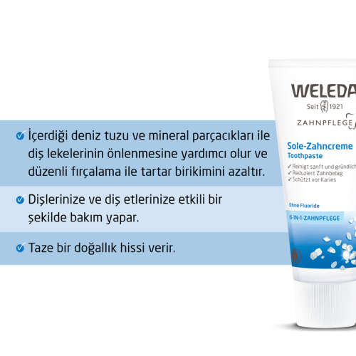 Weleda Deniz Tuzu Mineralli Organik Diş Macunu 75ml - 2