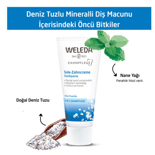 Weleda Deniz Tuzu Mineralli Organik Diş Macunu 75ml - 3