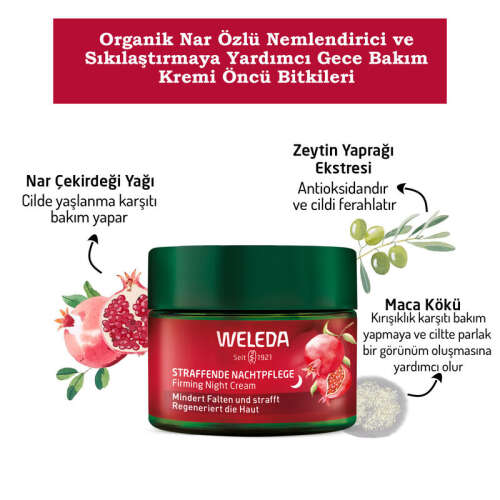 Weleda Nar Özlü Nemlendirici ve Sıkılaştırıcı Gece Bakım Kremi 40 ml - 3