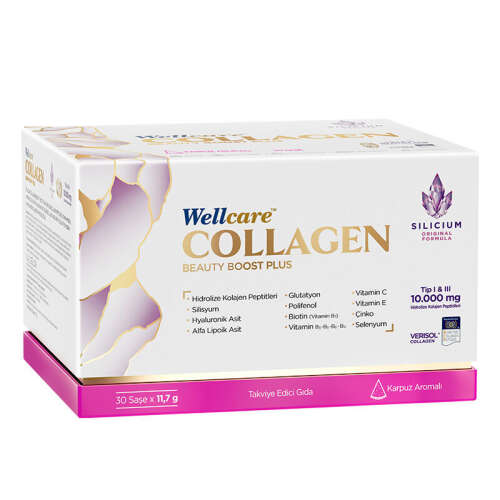 Wellcare Collagen Beauty Boost Plus 10.000 mg 30 Saşe Karpuz Aromalı - Wellcare