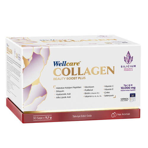Wellcare Collagen Beauty Boost Plus 10.000 mg 30 Saşe Nar Aromalı - Wellcare